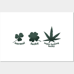 lucky and funny Weed Shirt Posters and Art